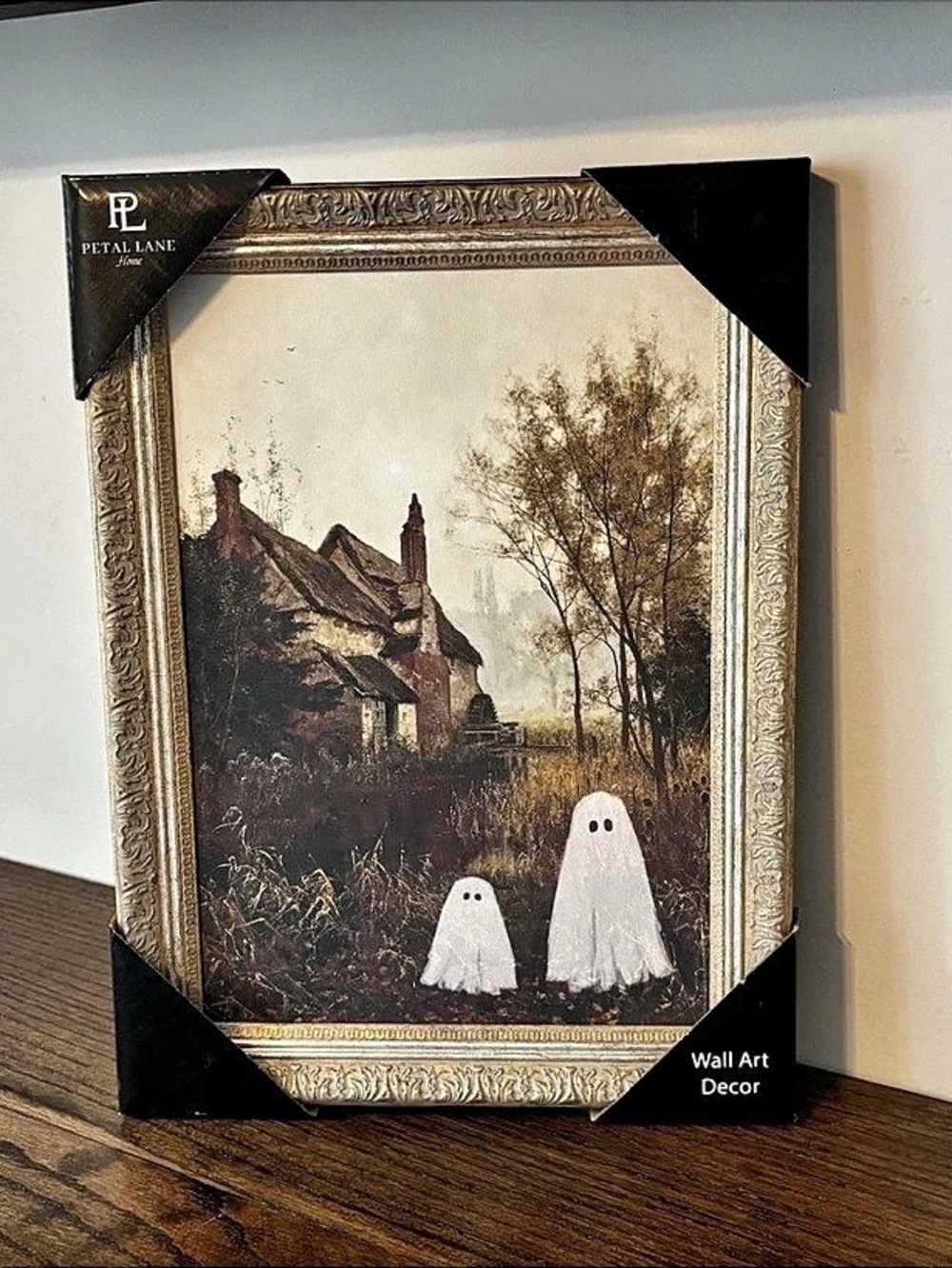 Petal Lane Home Wicked Duo Halloween Ghost Wall Art Brown & White Like New